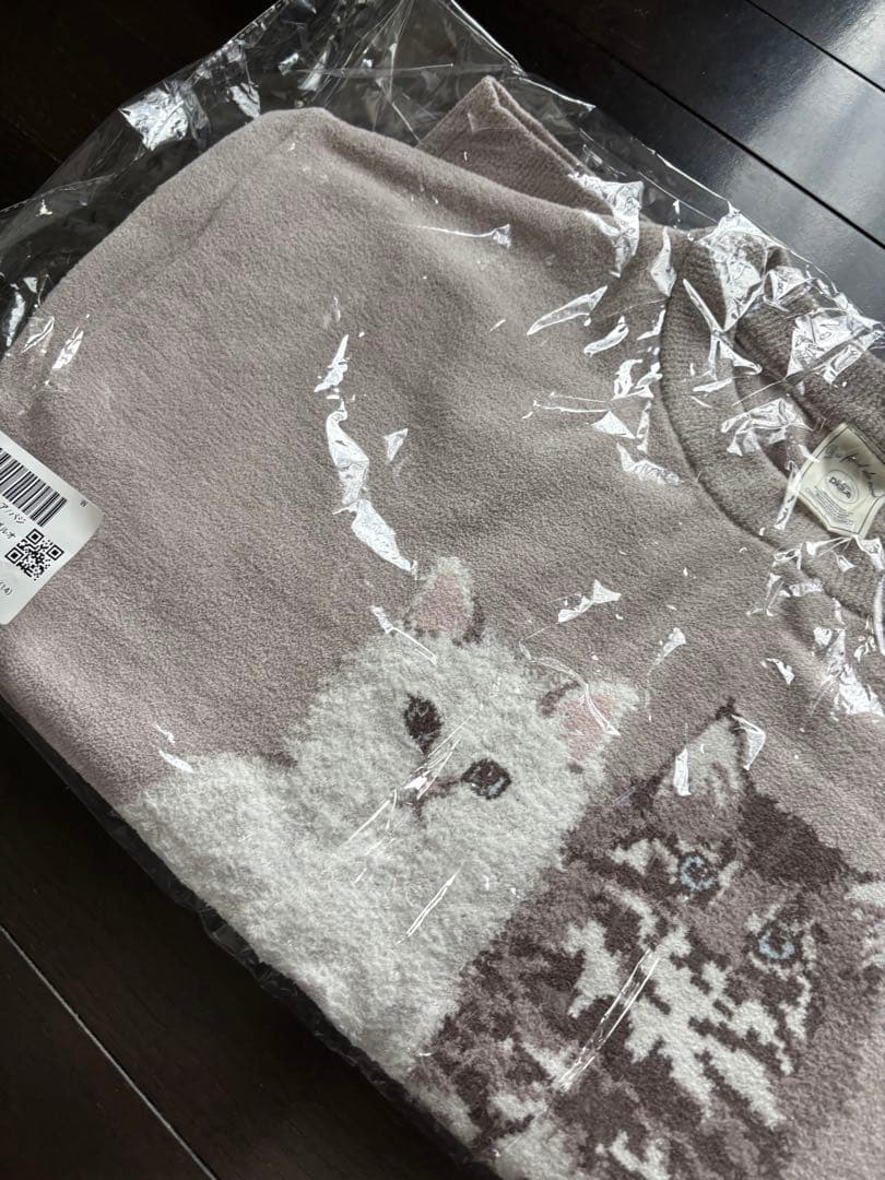 ジェラートピケパジャマ ルームウェア ツインズキャットジャガードプルオーバー