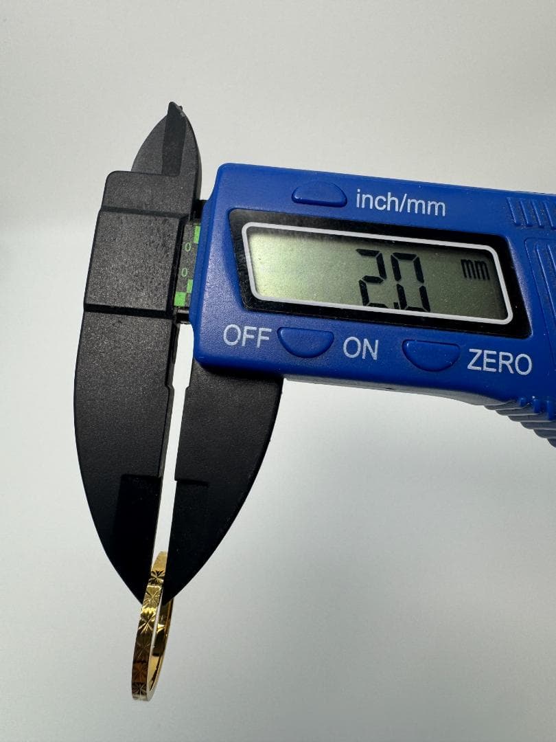 K18ゴールド エンボス加工リング1.08g/11号