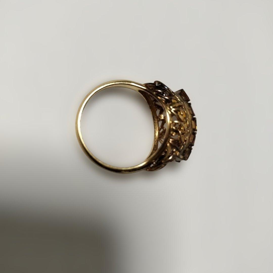 アンバーリング　k18 　刻印あり