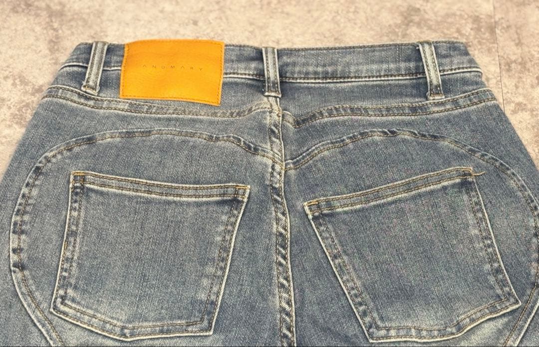 パンツ ANDMARY Heart hip flare denim