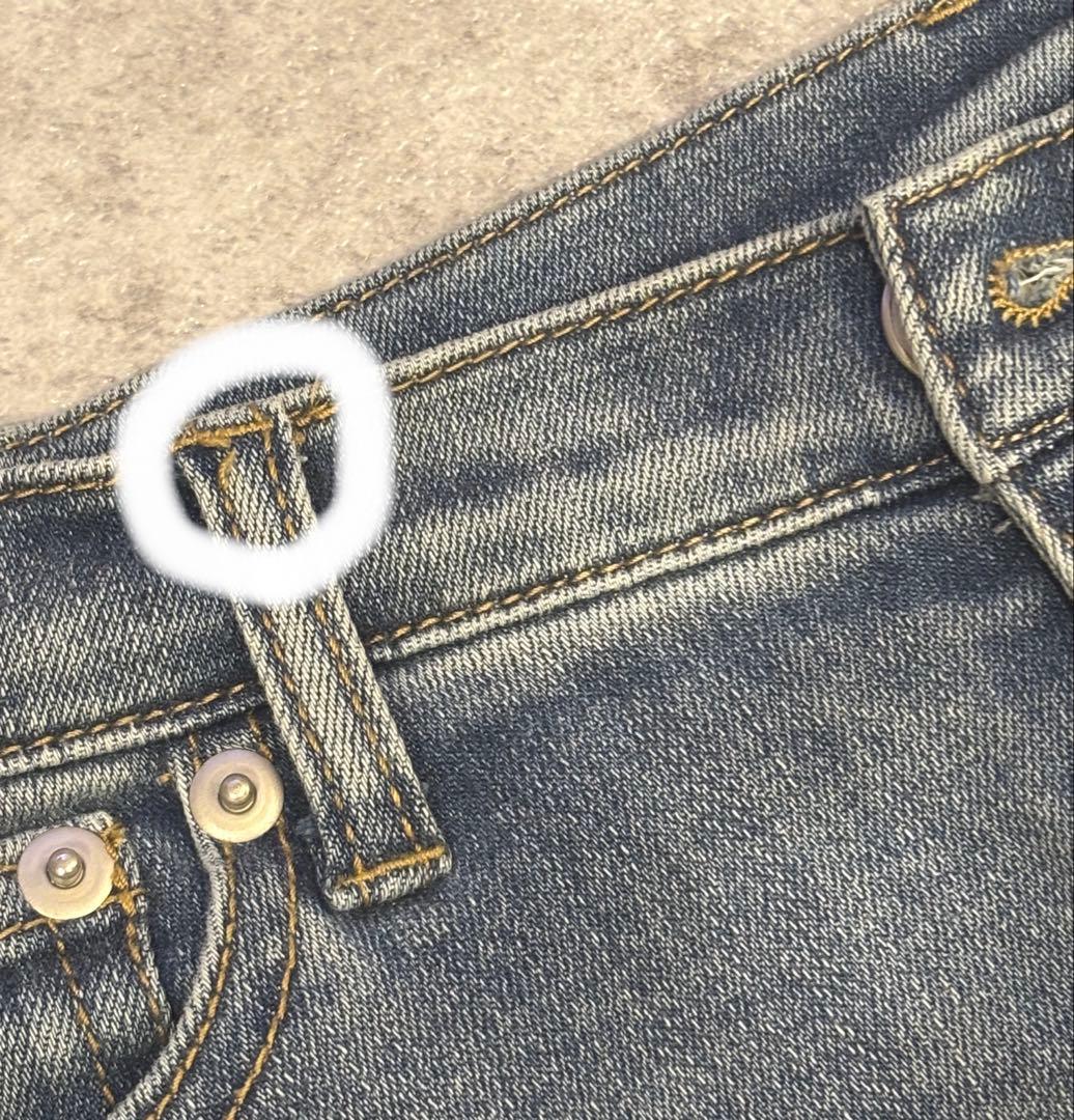 パンツ ANDMARY Heart hip flare denim