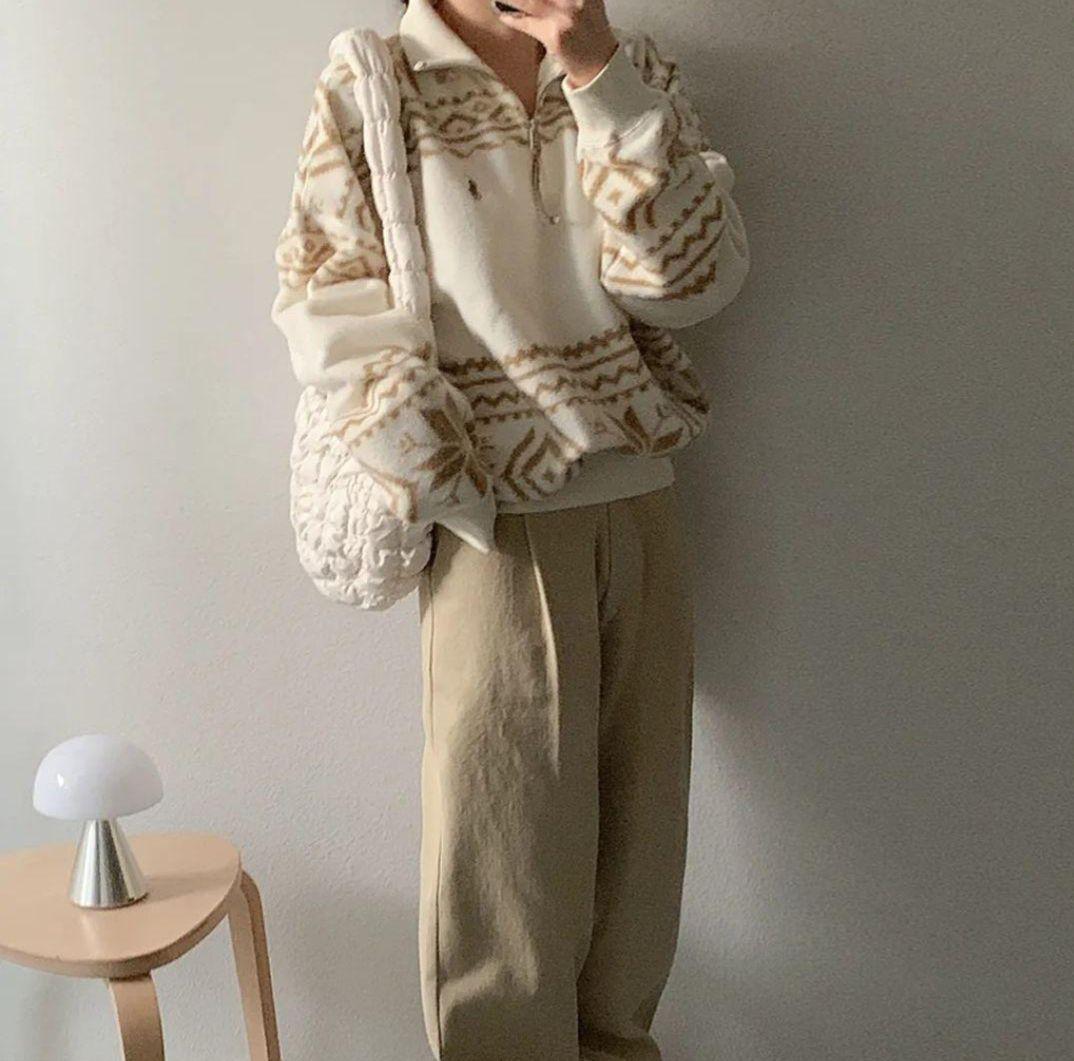 ポロラルフローレン❁フェアアイル柄 フリース ポニー刺繍 大きいサイズ 現行