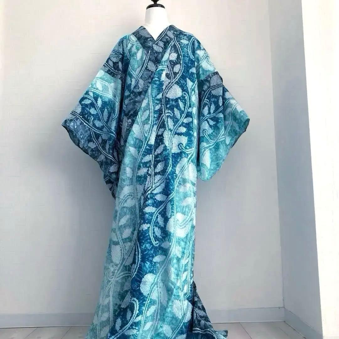 ローラ やまと誂　有松絞り　浴衣　高級浴衣　しつけ付　No.-a100