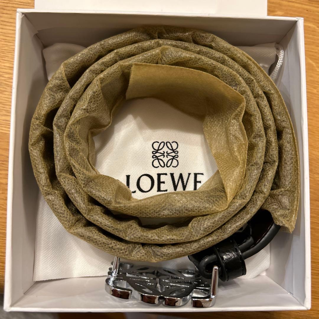【新品未使用】LOEWE アナグラムベルト レザー 85サイズ
