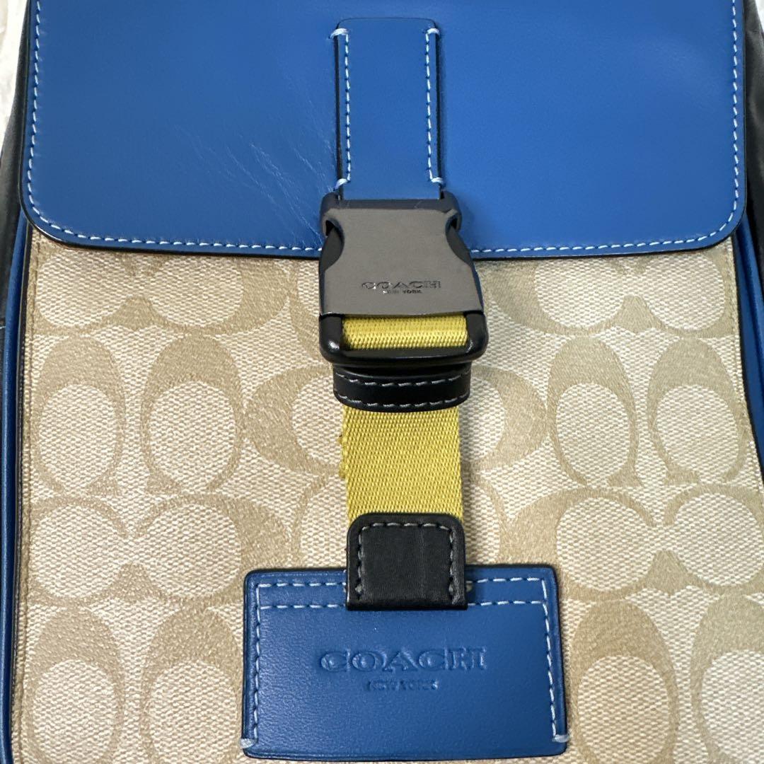 入手困難 COACH トラックパック カラーブロック シグネチャー キャンパス