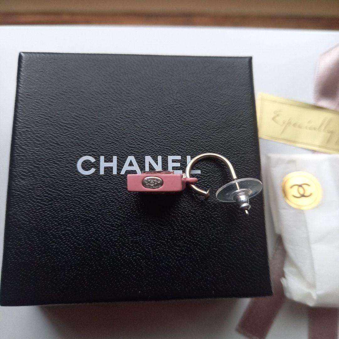CHANELピアス　ピンクココマークスイング(片耳)