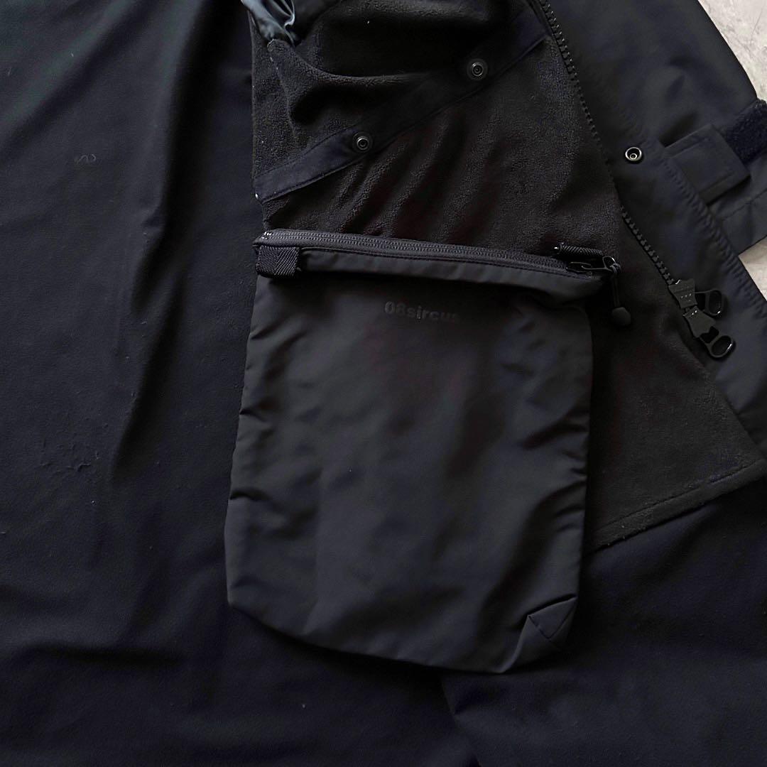 08sircus ナイロン フーデッド コート ブラック サイズXL モッズ