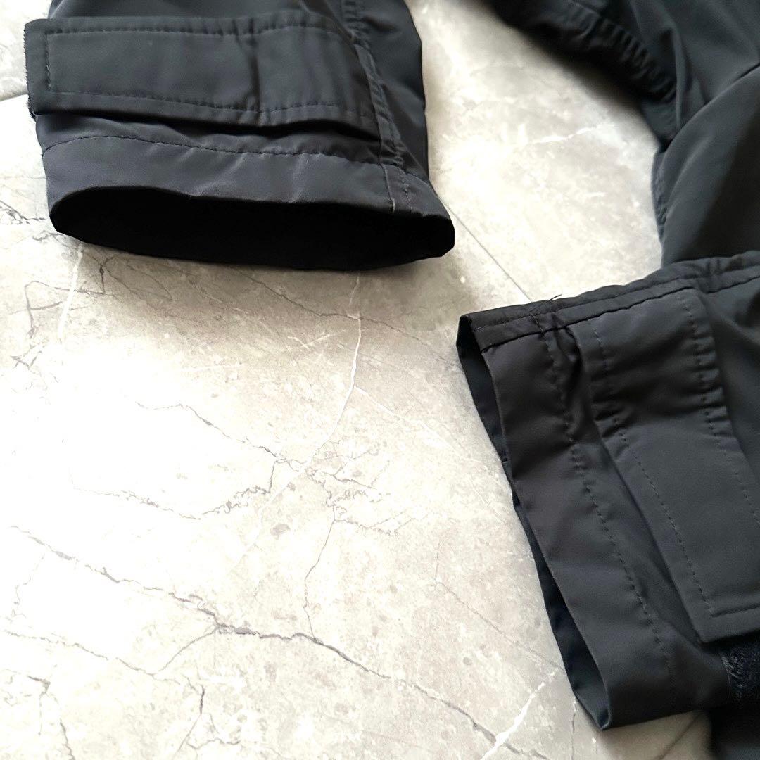 08sircus ナイロン フーデッド コート ブラック サイズXL モッズ