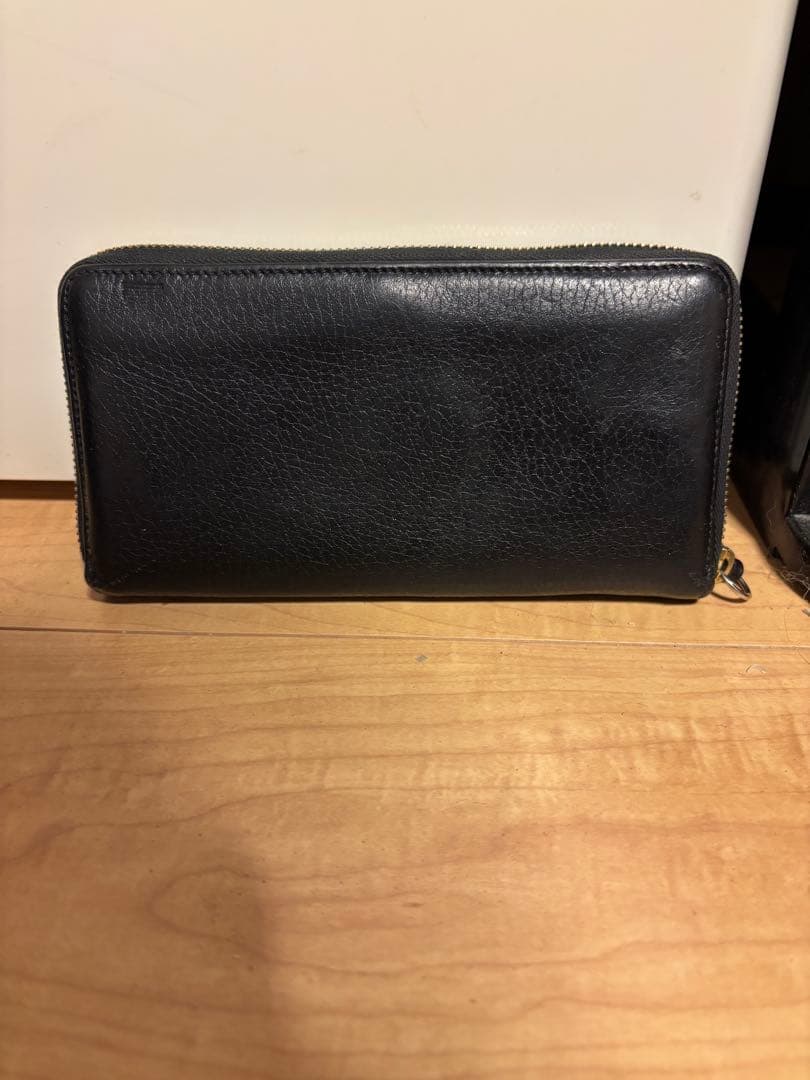 正規品 美品 GUCCIブラックレザー 長財布