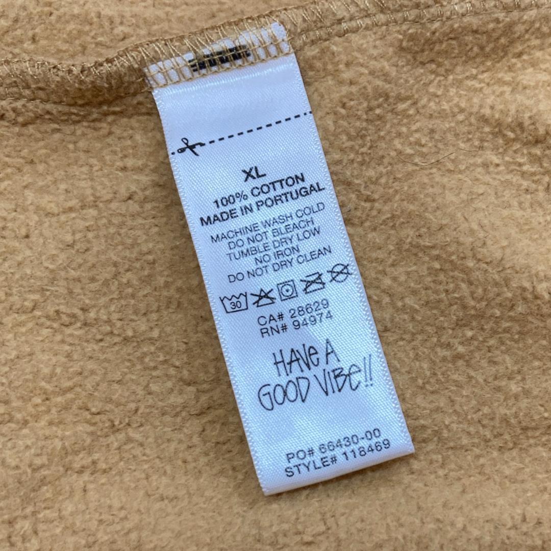 STUSSYステューシー パーカー 刺繍ロゴ ベージュ XL 1209