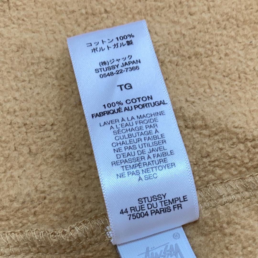 STUSSYステューシー パーカー 刺繍ロゴ ベージュ XL 1209