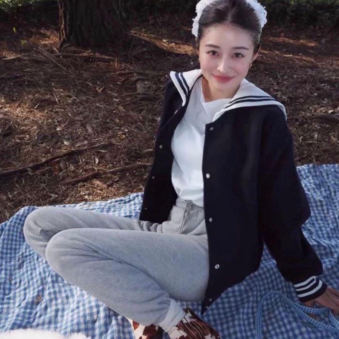 Bibiy セーラー襟ジャケット ネイビー F