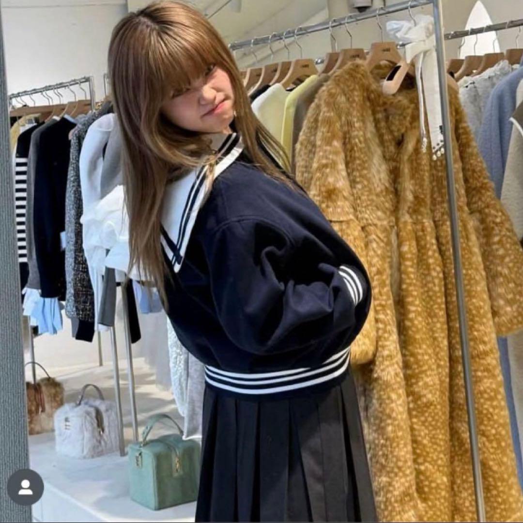 Bibiy セーラー襟ジャケット ネイビー F