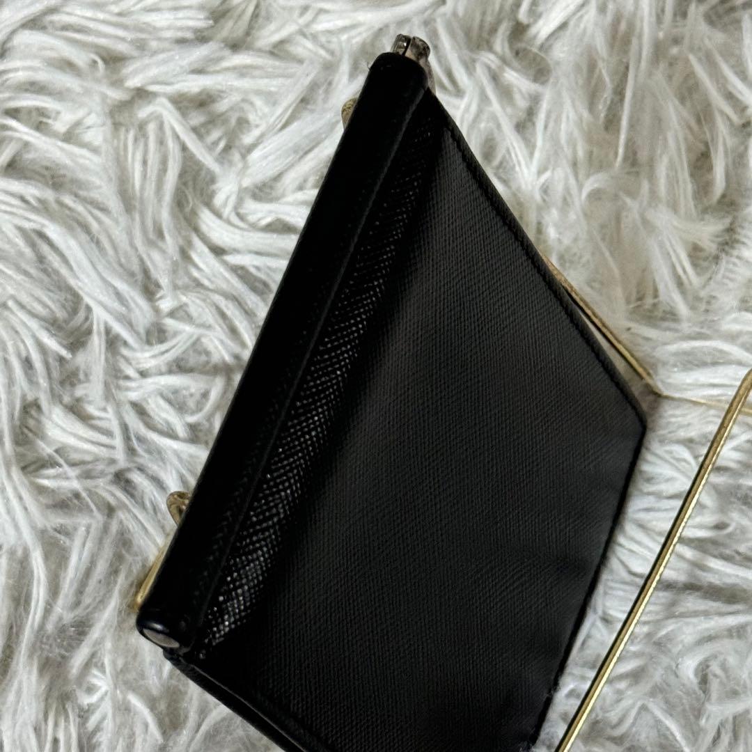 美品✨PRADA プラダ　マネークリップ 2MN077 サフィアーノ　メタルロゴ