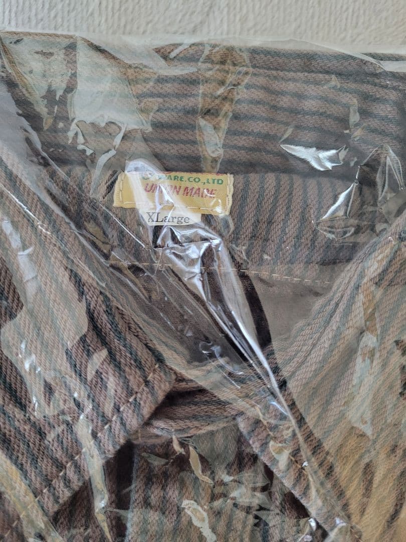 廃番・未使用 デラックスウエア HV-01 ヒッコリー ヘビーネルシャツ XL