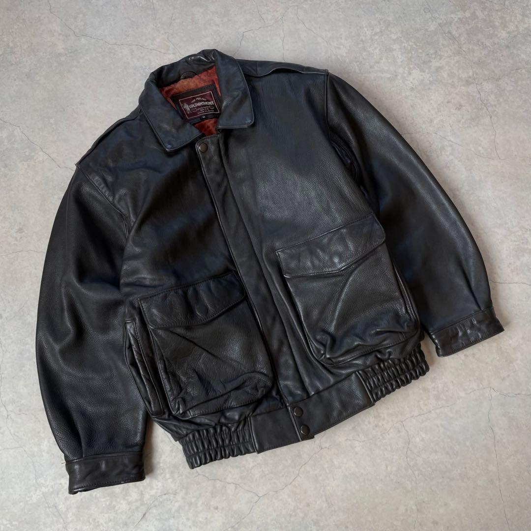 A2 レザージャケット フライトジャケット ブラック