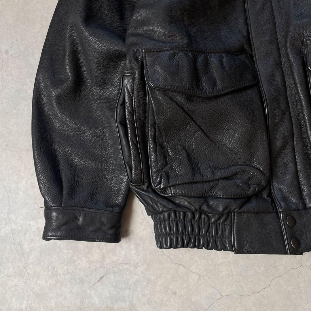 A2 レザージャケット フライトジャケット ブラック