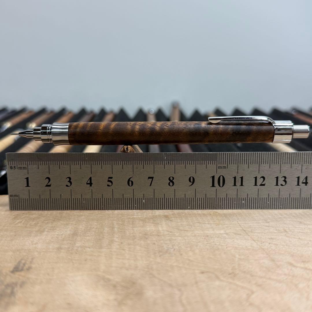 196ハワイアンコアカーリー　木製シャーペン　濃色　最強低重心R ステンレス