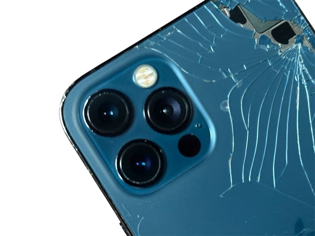 iPhone 12 Pro 256GB 青 背面ひび割れありジャンク品