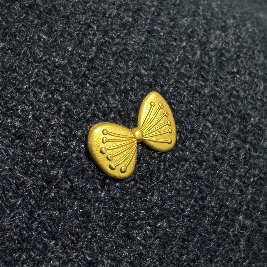 ミナペルホネン ダッフルコート ダークネイビー ウール混紡