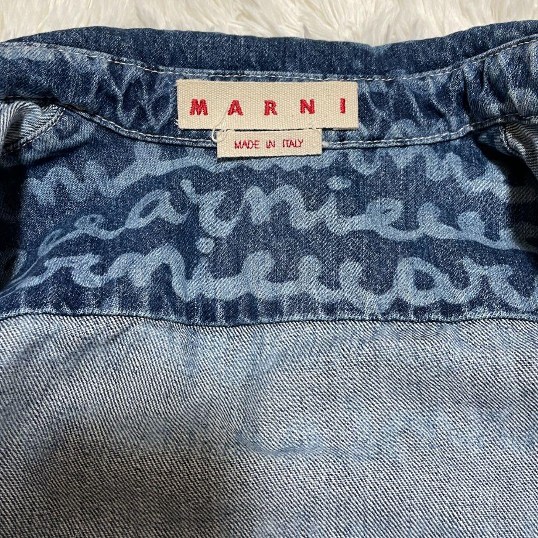 美品✨ MARNI 23SS Maremarni デニムシャツ 48 L 総柄