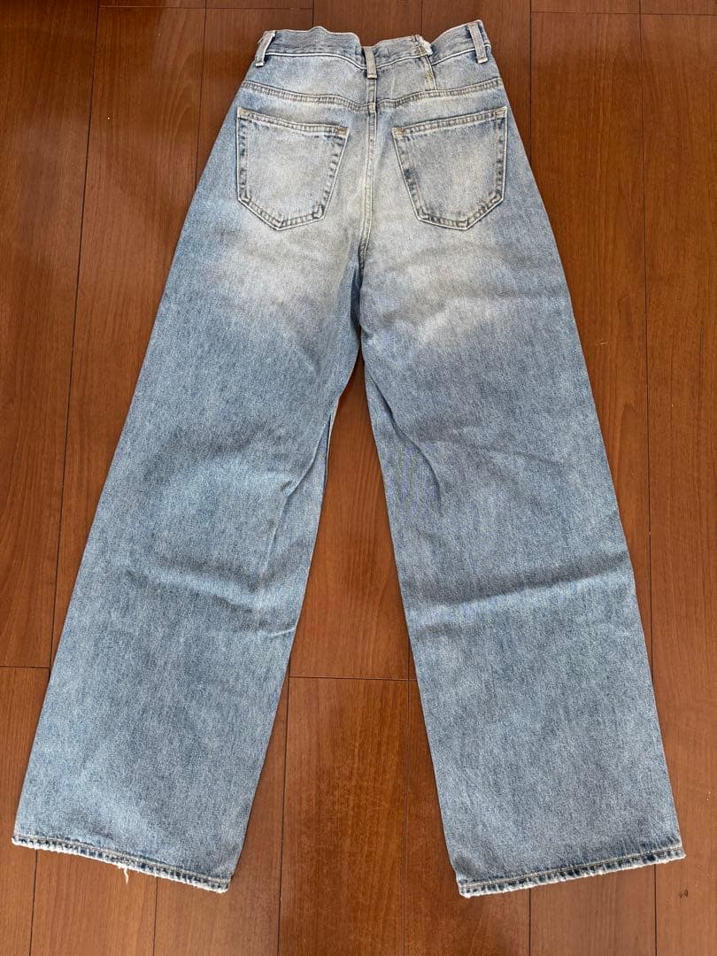 【♡】【MOUSSY】 CROSS WAIST WIDE ストレート