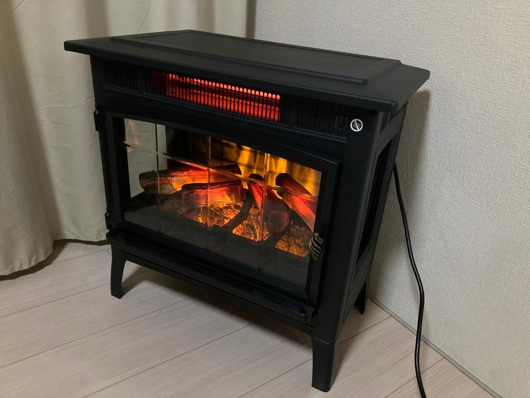 QVCジャパン暖炉風 電気温風機 DFI 5010 01【リモコン付き】