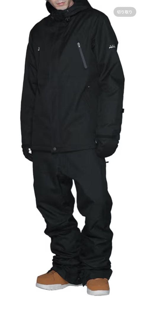 ブラックスノーボードウェアセット
