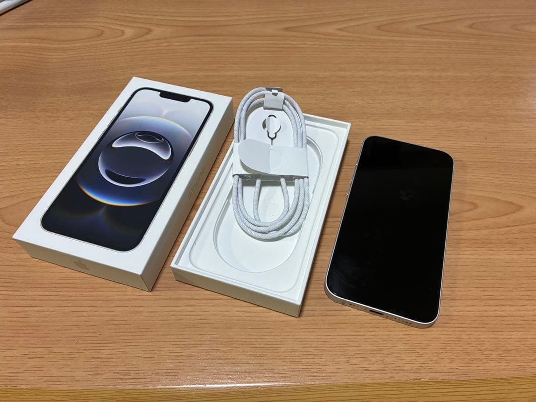 iPhone16e 128GB SIMフリー 白 ホワイト 100% 1ヶ月