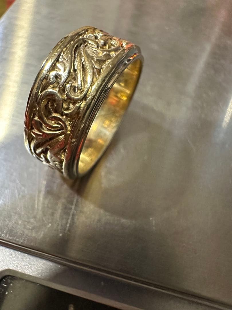 MGC SILVER 950 アラベスクリング 希少 ゴールドカラー