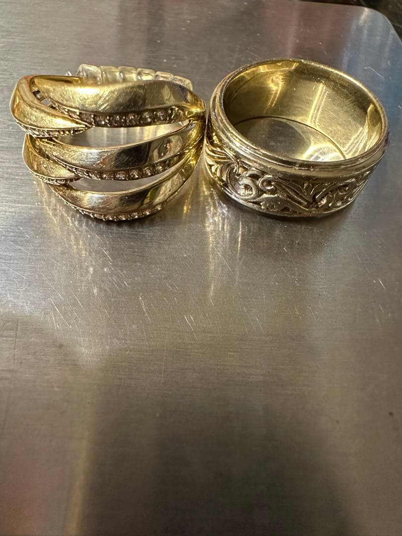 MGC SILVER 950 アラベスクリング 希少 ゴールドカラー