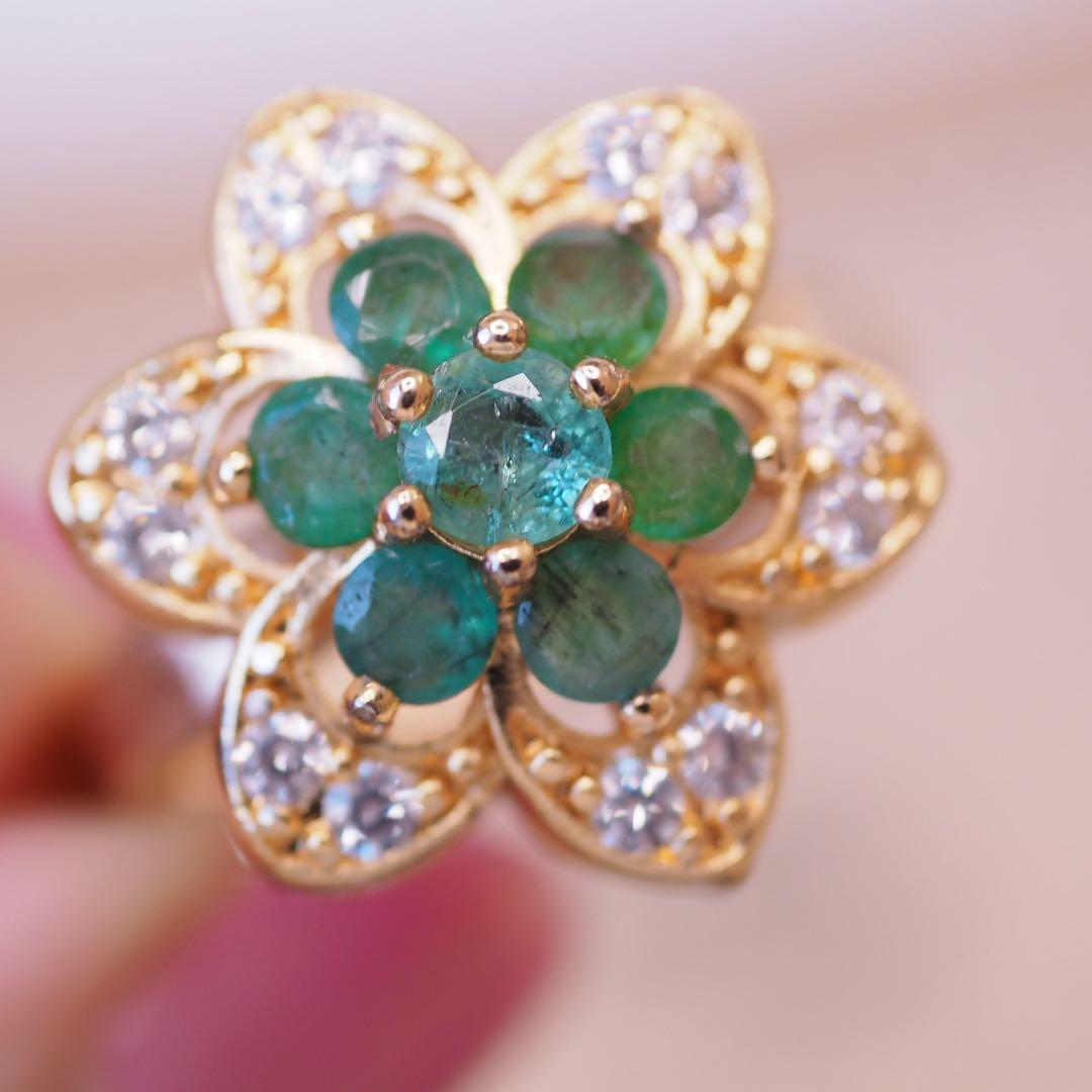 ＊925 天然エメラルドリングnatural emerald ring