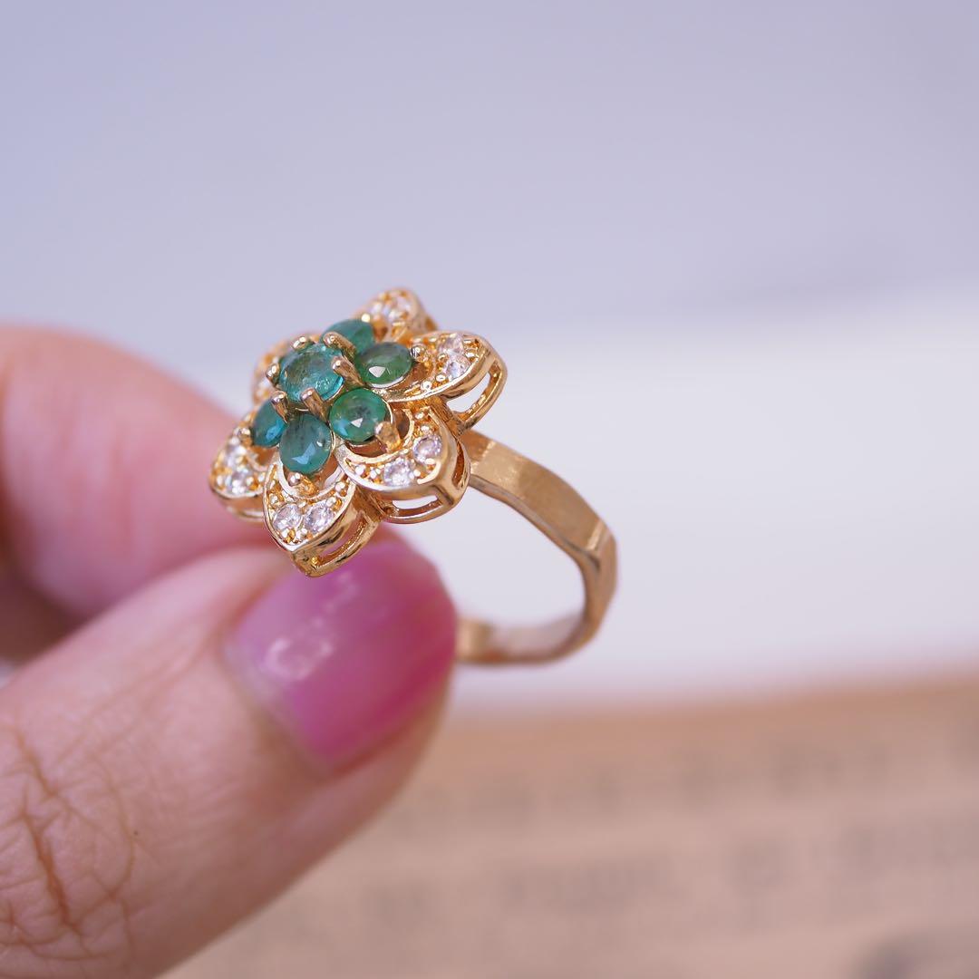 ＊925 天然エメラルドリングnatural emerald ring