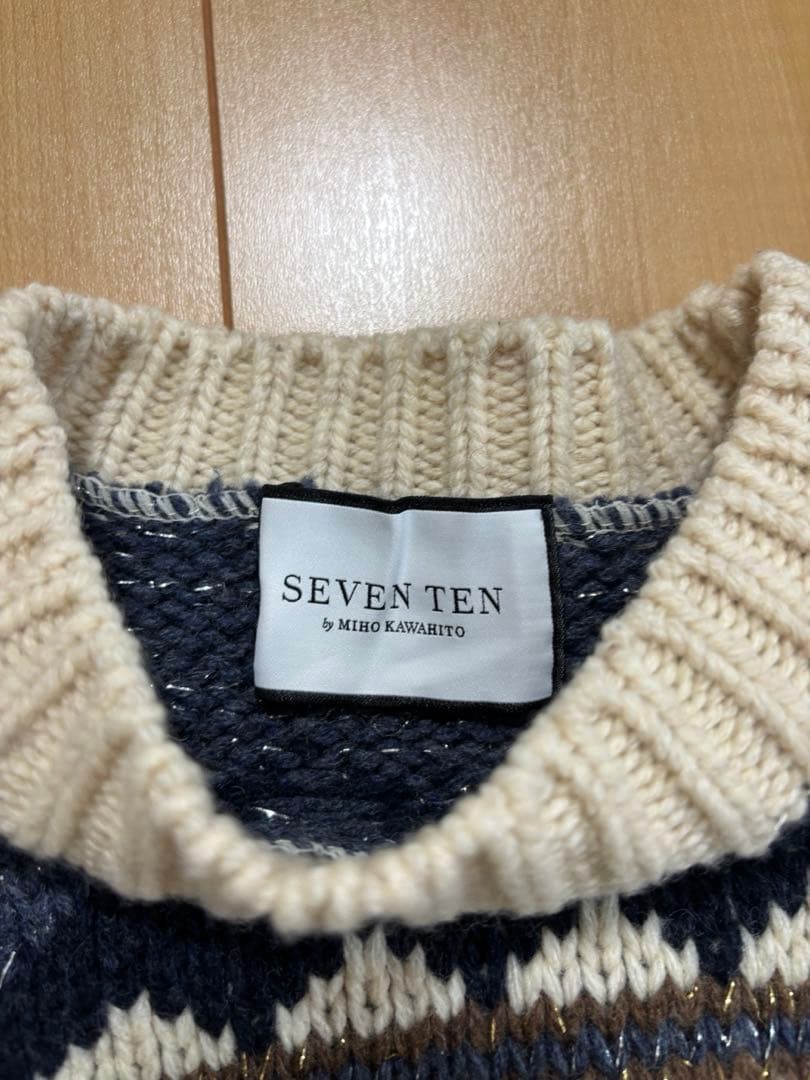seventen by miho kawahitoチェリージャガードニット