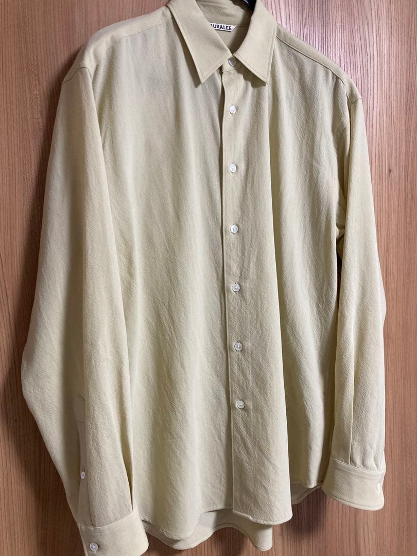 トップス AURALEE 23SS HARD TWIST WOOL VIYELLA