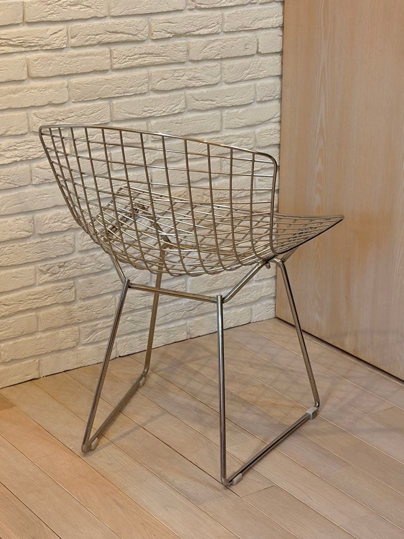 ★美品★ハリー・ベルトイア　ワイヤーチェア② シルバー ミッドセンチュリー