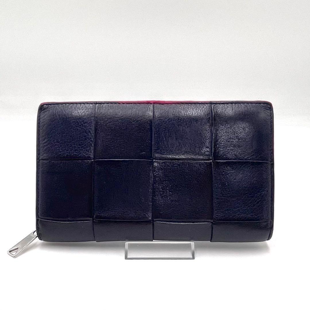 ボッテガヴェネタ　カセット　長財布　マキシイントレチャート　ラウンドファスナー