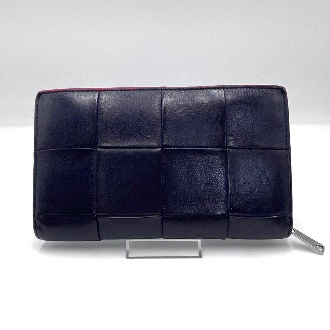 ボッテガヴェネタ　カセット　長財布　マキシイントレチャート　ラウンドファスナー