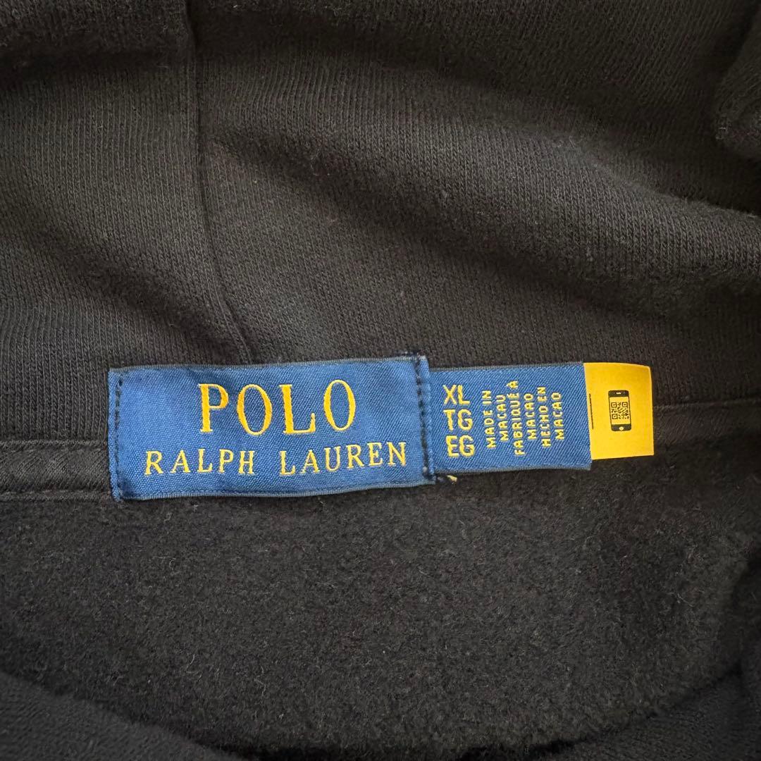 ラルフローレン ブラックパーカー XL メンズ 現行タグ ポロベア