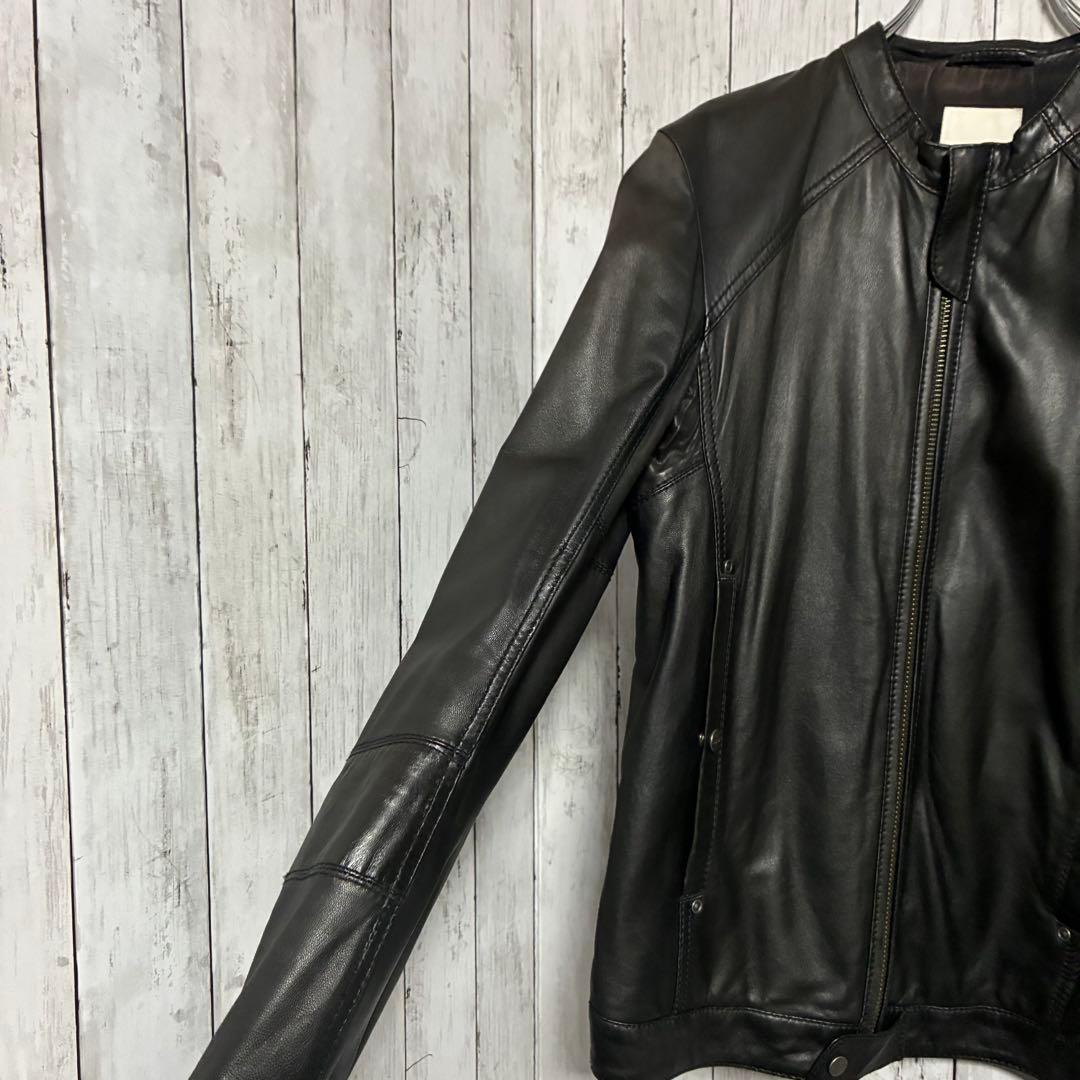 DIESELディーゼル 羊革ラムレザージャケット シングルライダース Sサイズ
