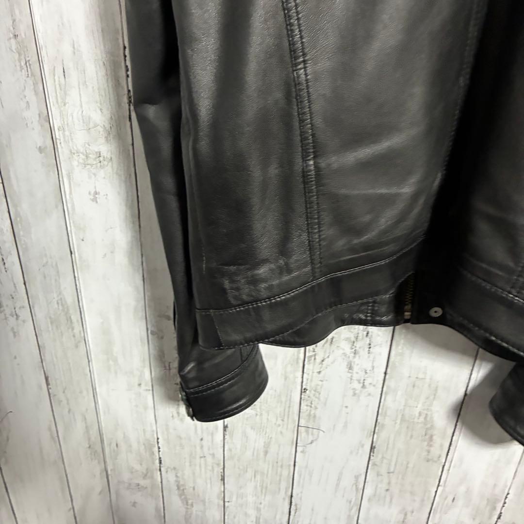 DIESELディーゼル 羊革ラムレザージャケット シングルライダース Sサイズ