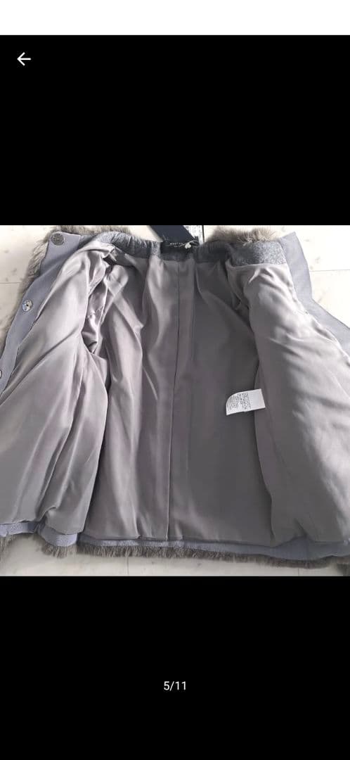 新品 ハンガー付き ウィークエンドマックスマーラ ノーカラーフェイクファーコート