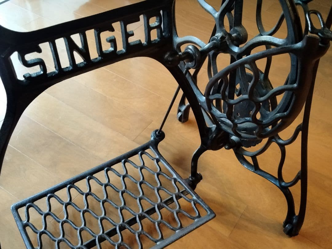 SINGER　足踏みミシン　アンティークテーブル　机