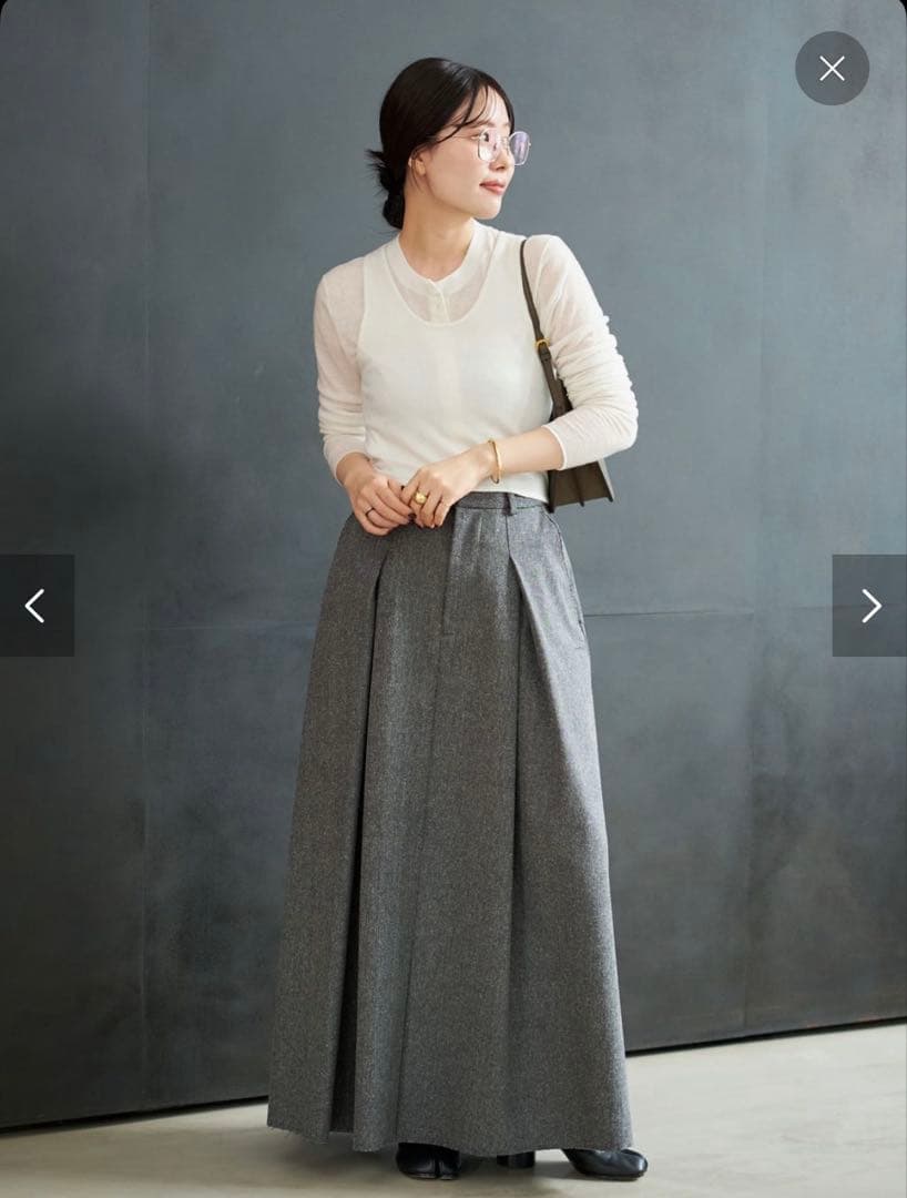 ゆうき　　Plage R'AM TWEEDボンディング スカート