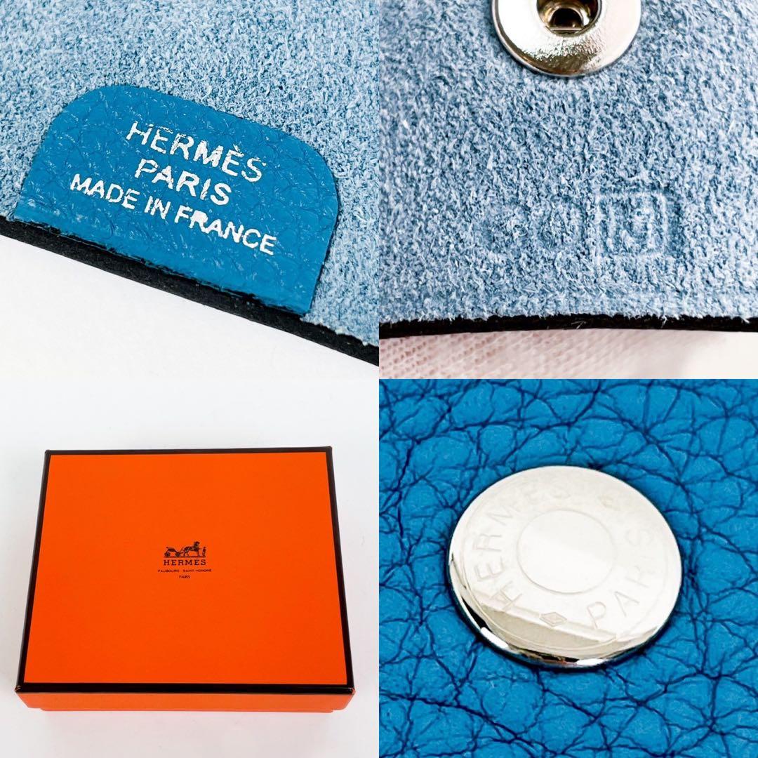 未使用 HERMES エルメス ユリスミニ トゴ ブルージーン 手帳 メモ帳