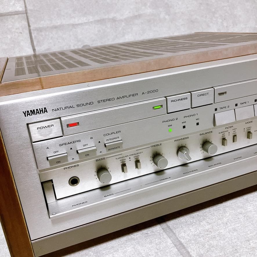 【極美品】YAMAHA プリメインアンプ A-2000 木目 名機 動作品
