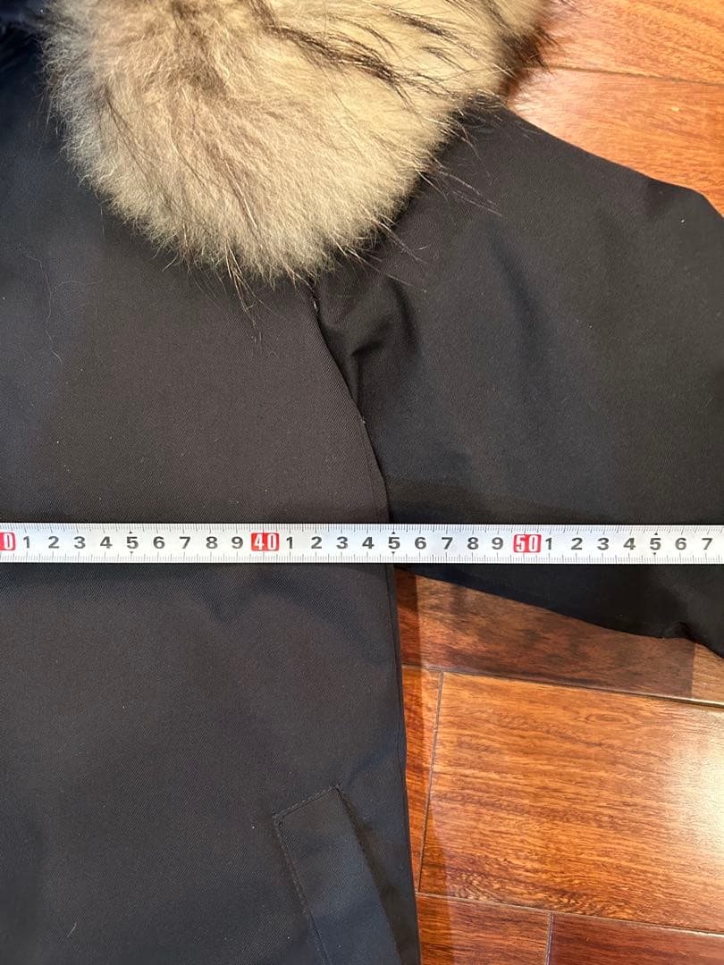 PYRENEX ファー付き ダウンジャケット 美品　ブラック　JP38