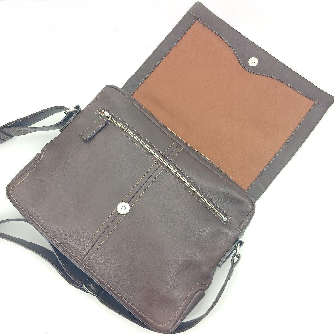 ✨良品✨土屋鞄　プロータ　防水　フラップメッセンジャーバック　ブラウン