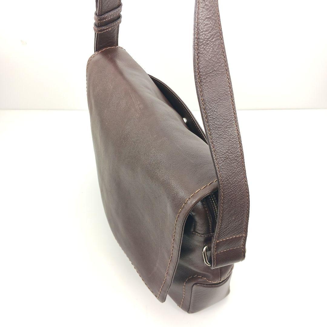 ✨良品✨土屋鞄　プロータ　防水　フラップメッセンジャーバック　ブラウン