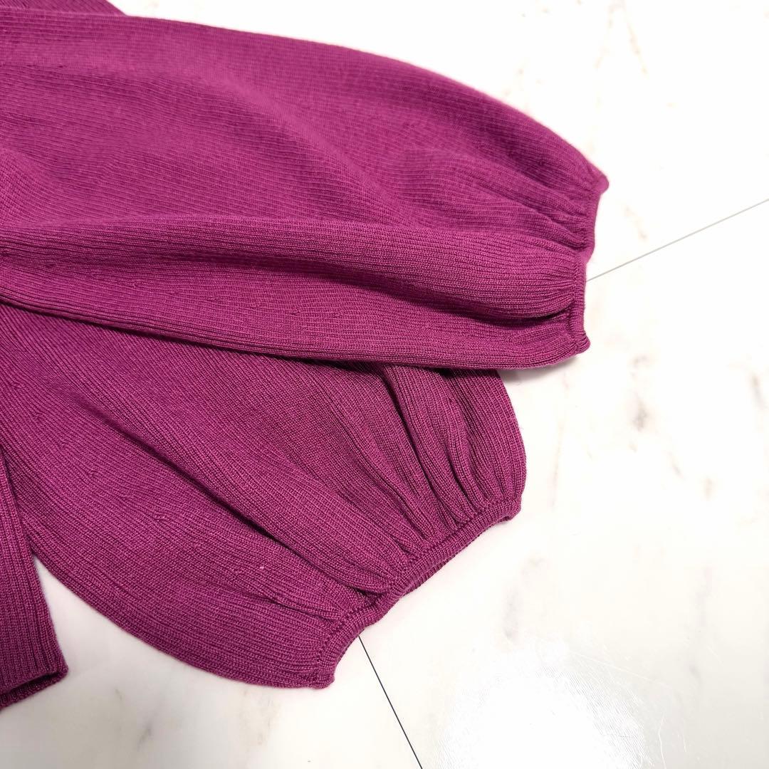 【美品】完売品✨️アナイ ウール シルク リブ フロンタブル プルオーバー 上品